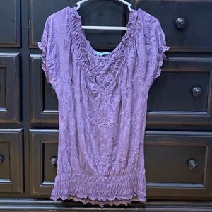Maurices crinkle purple top